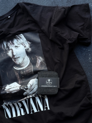 Промо Футболка, НИРВАНА/NIRVANA, черная